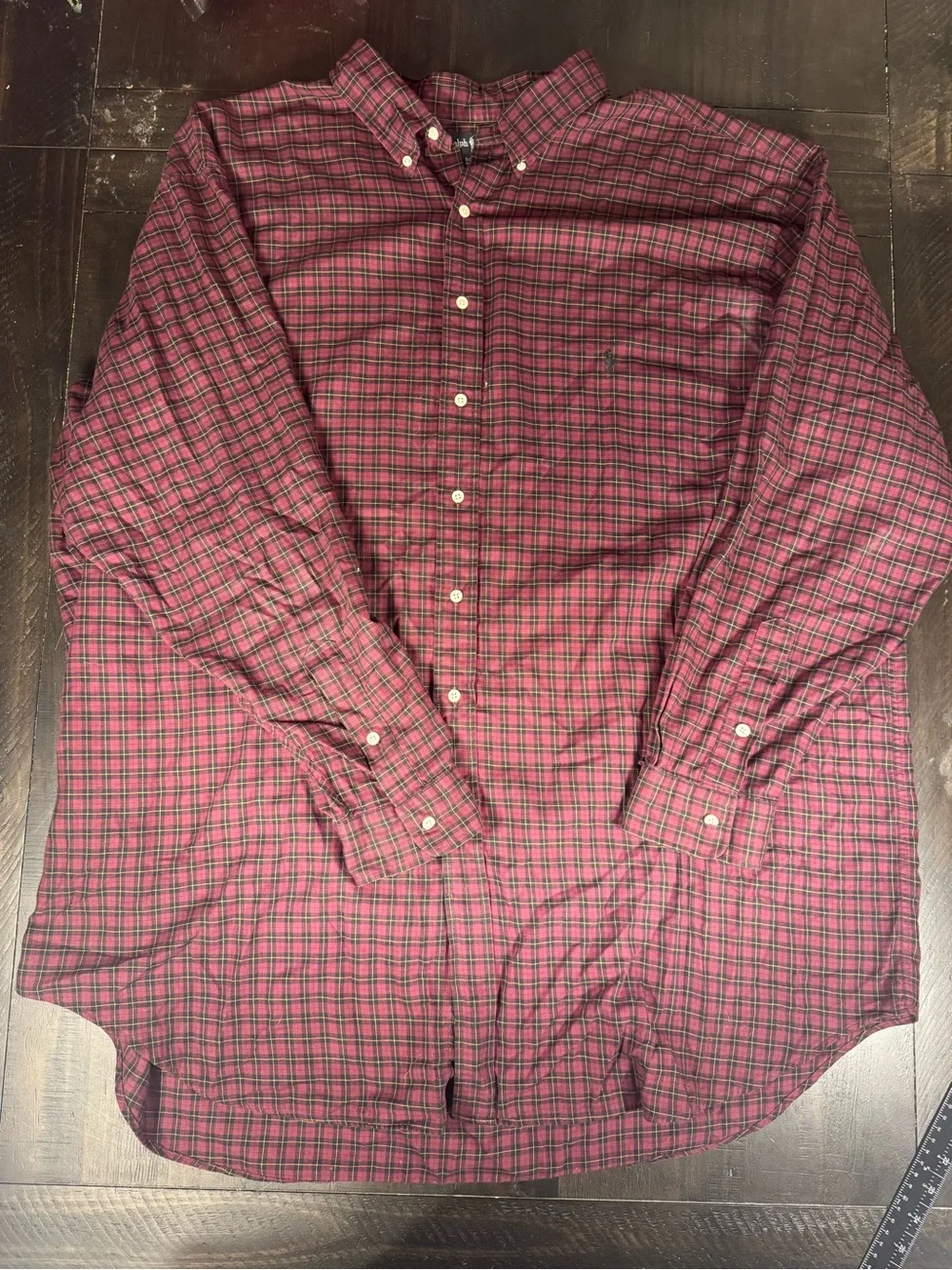 Polo Ralph Lauren Red and Black Plaid Button Up Shirt Big and Tall 3XLT